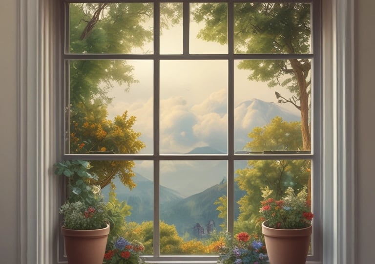 A view through a window into the outdoors representing the "window of tolerance."