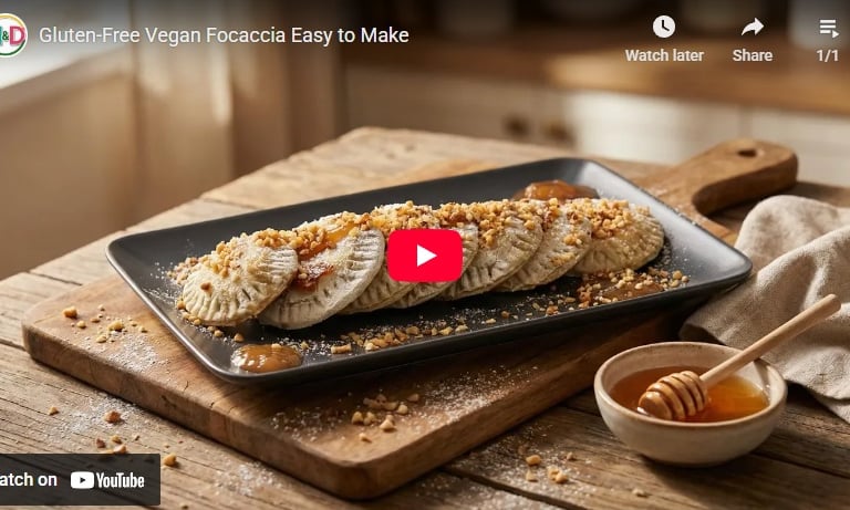 Focaccia dolce senza glutine e vegana