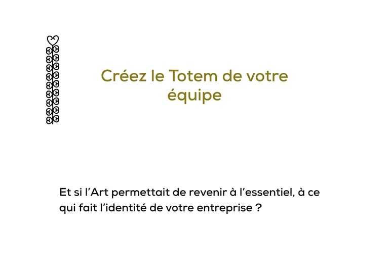 Affiche: "Créer le totem de votre équipe"