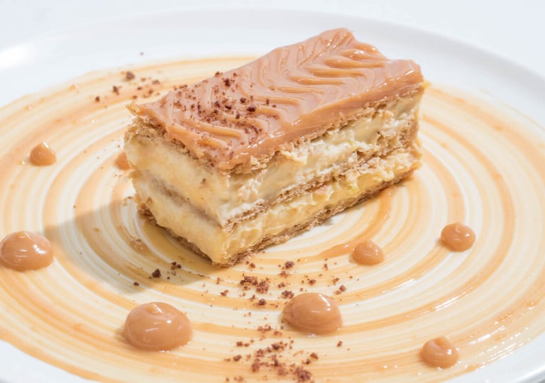 Postre con dulce de leche