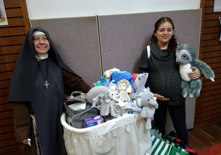 Another mom getting items for baby on the way!