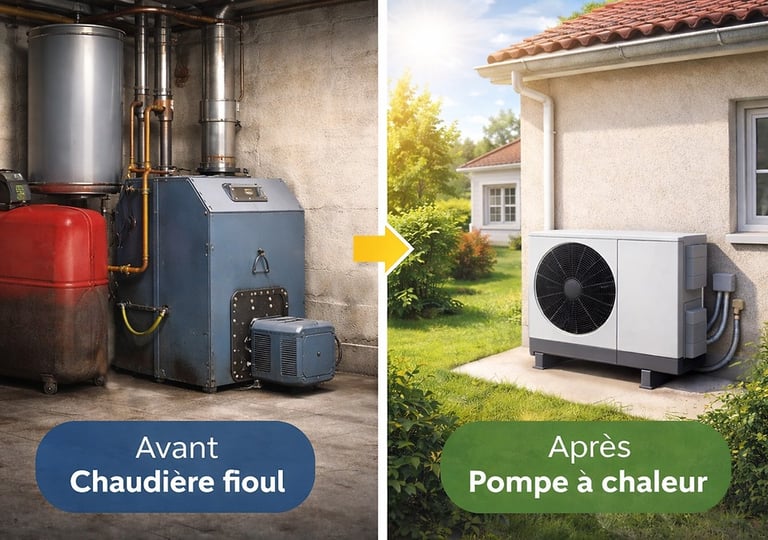chaudière fioul vs pompe à chaleur