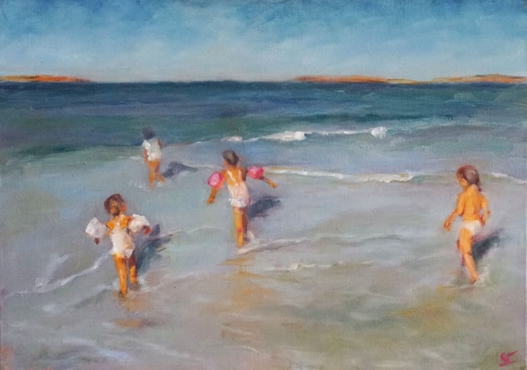 sybille ingold peintre scène de plage