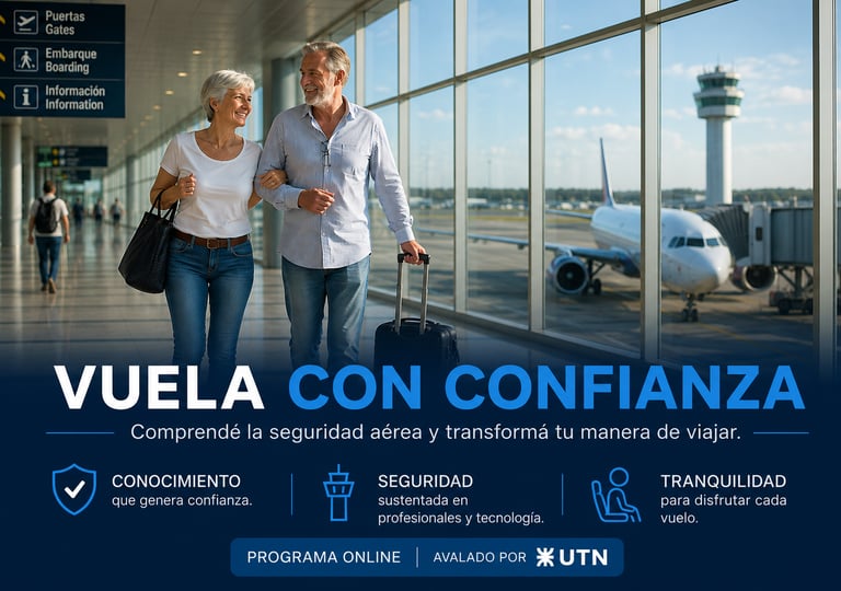 Vuela con Confianza el curso de 4 semanas avalado por la UTN