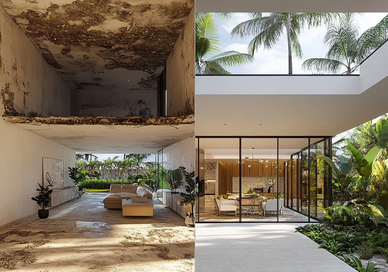 Remodelación de interiores con diseño bioclimático en Tulum