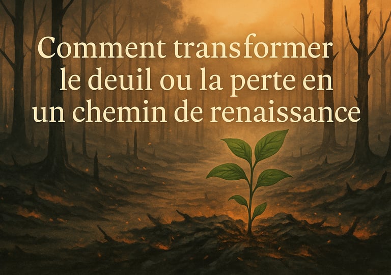deuil perte renaissance séparation résilience guérison thérapie larme tristesse émotions aller mieux