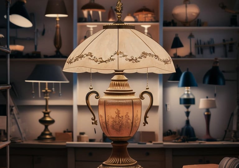 riparazione-lampadario-lumetto-paralume