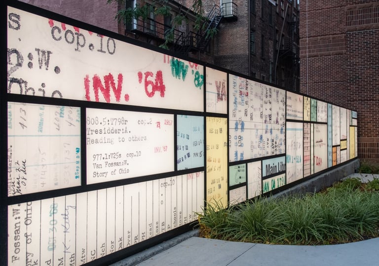 Cincinnati Library Placemaking Monument Wall Night