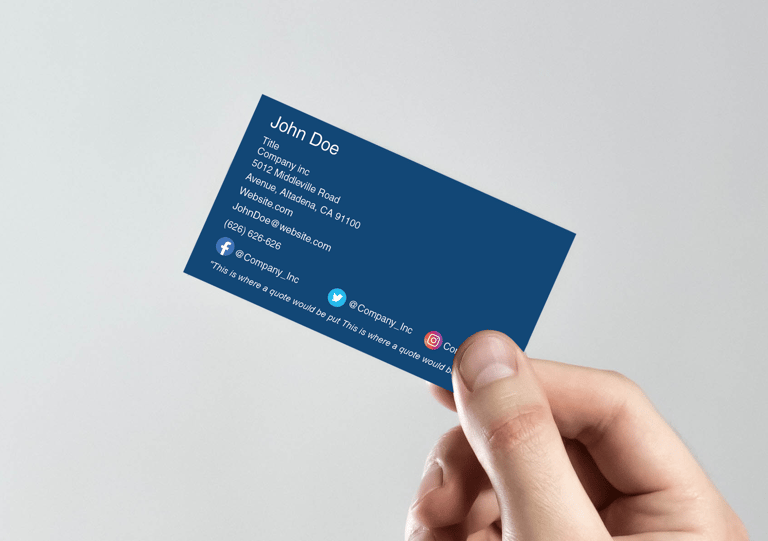 Example of business cards