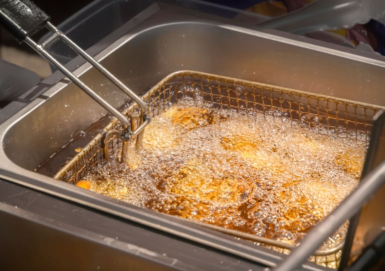 a fryer with a fryer in a fryer