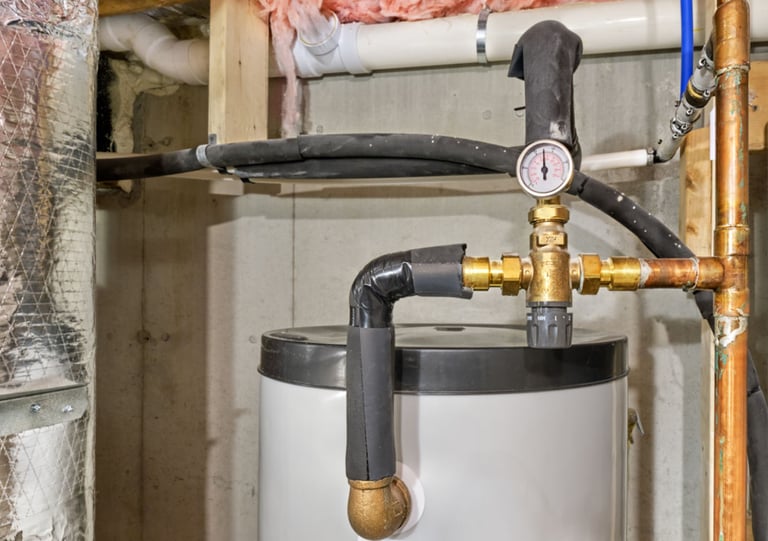 a tankless water heater with a gas tank