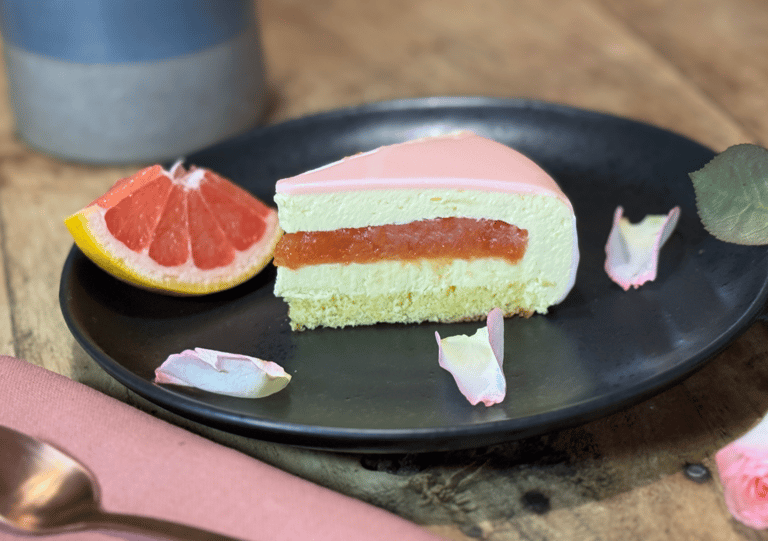 entremet rose pamplemousse