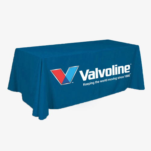 a table cloth covered with a table cloth