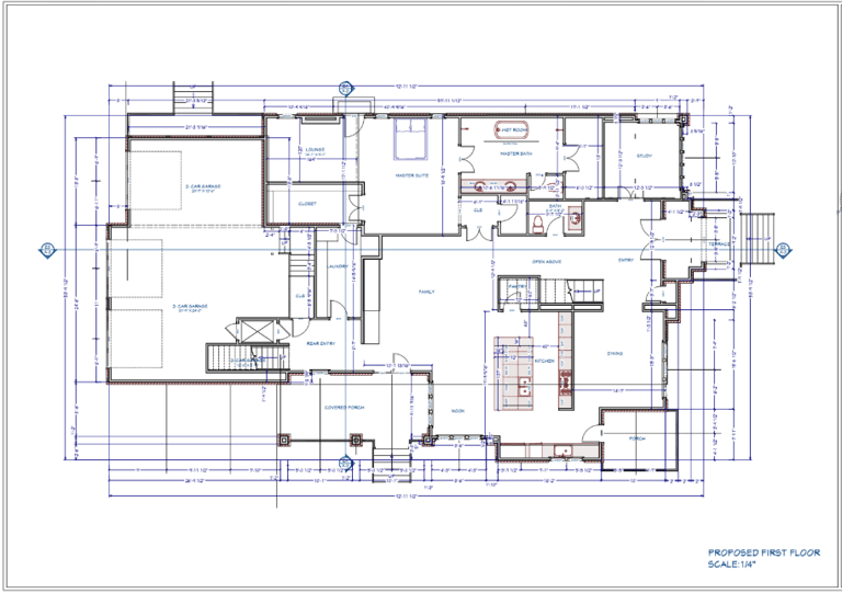 Example of a proposed floor plan that is needed for a commercial building permit