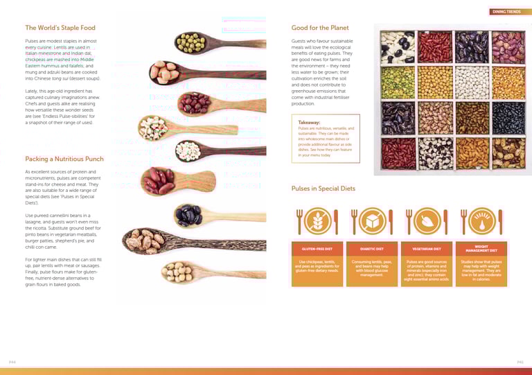 Story about pulses, a sustainable food, entitled Wonder Seeds, in the trend report Trendwatch Hotel Inspiring Great Buffets