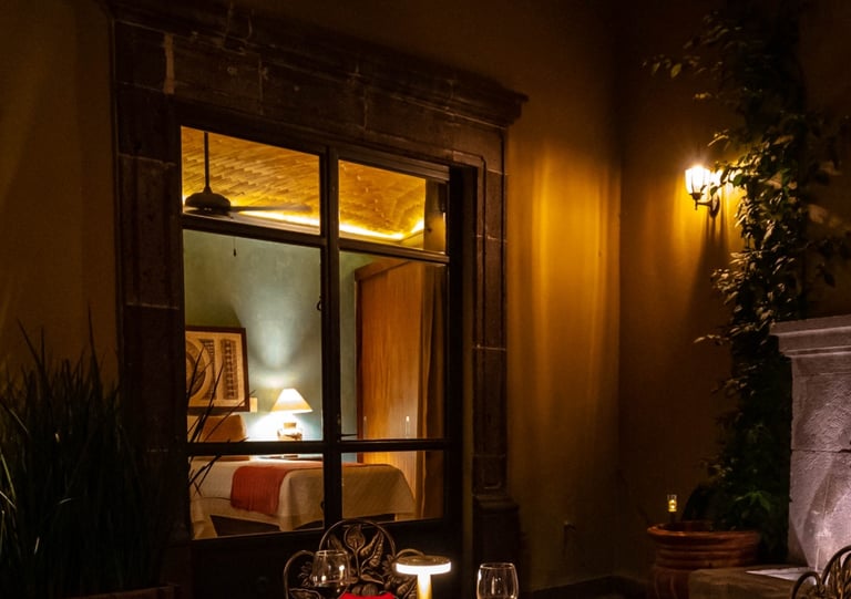 main level bedroom with access to courtyard in san miguel de allende