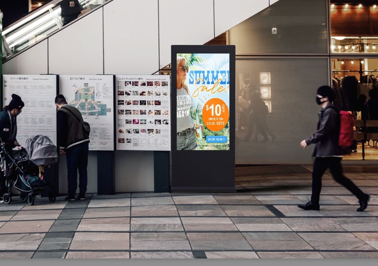 claratech's Outdoor Freestanding  Advertising Kiosks