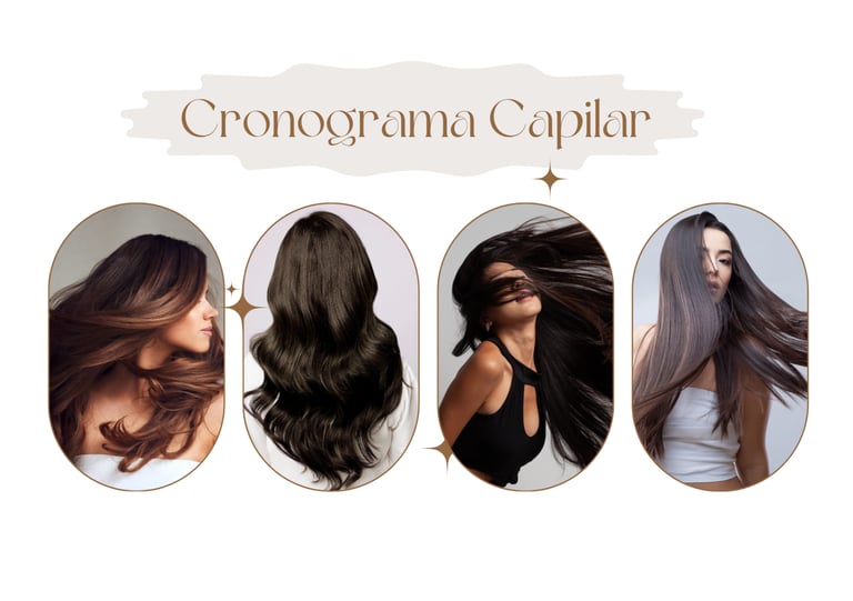 Women showcasing healthy long hair for a Cronograma Capilar hair care routine guide.
