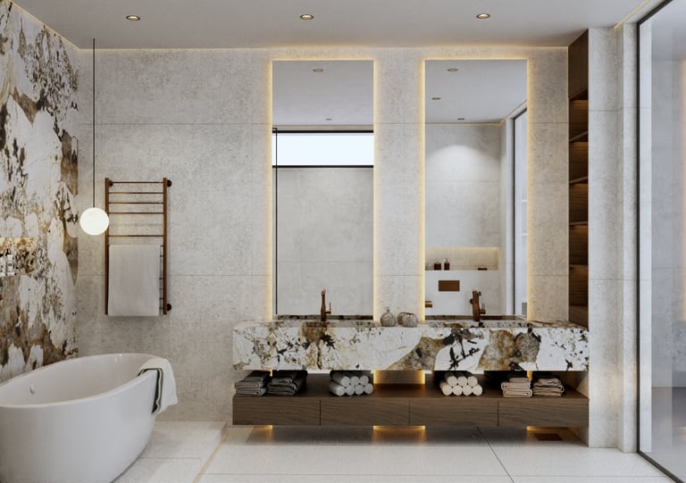 Bespoke master bathroom design Dubai