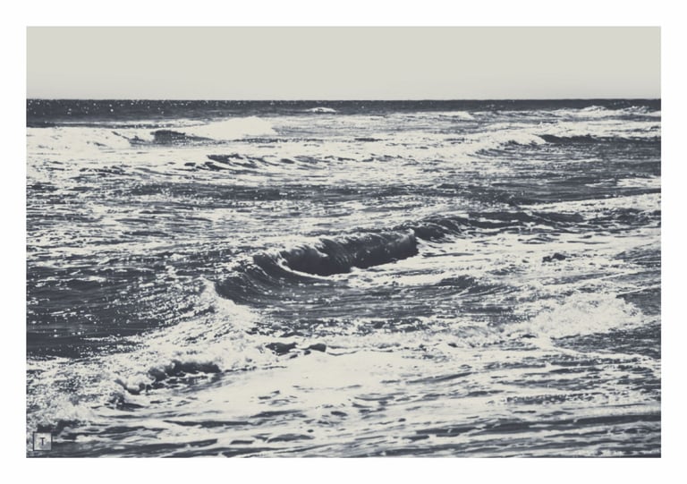 Trauerkarte mit Ozean und Horizont und weitem Blick