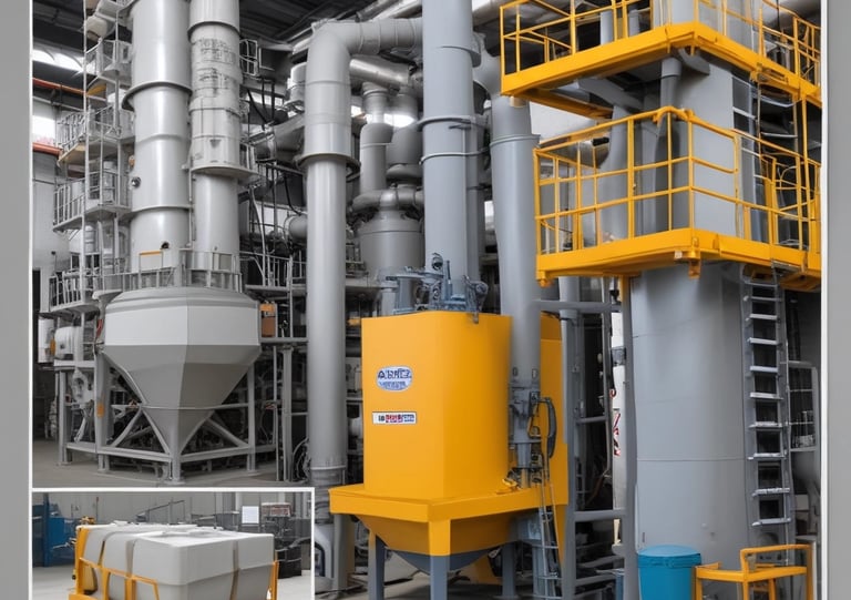 Workers at a construction site using cement and clinker.