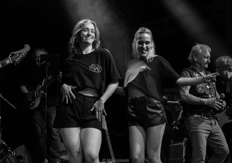Black and white concert photography by Majicpixels at a live music show