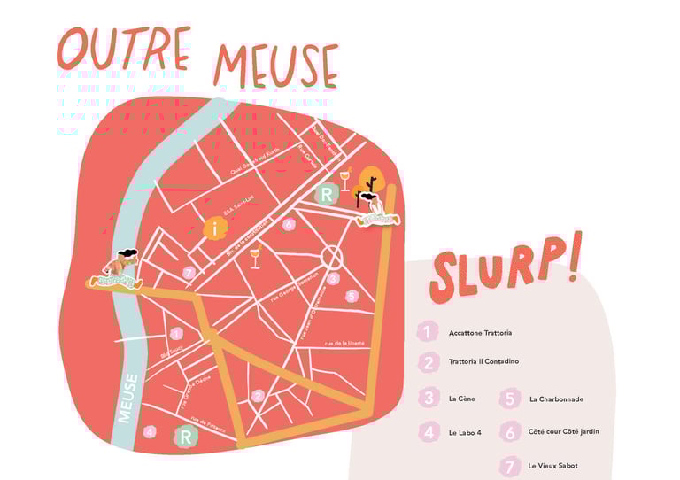 Branding Slurp Liège festi food - plan - par Soleado studio