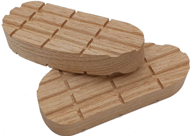 Premium medium oak bovine hoof block – uniform size for cattle hoof repair