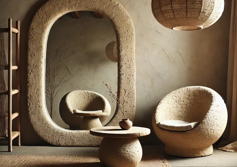 Wabi Sabi Paper Mache Interior Desin