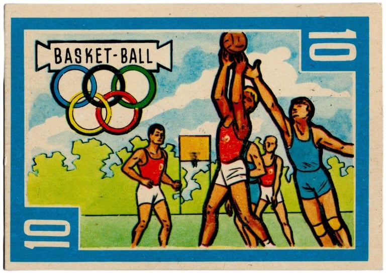 Basketball French Olympics Team cards 1964