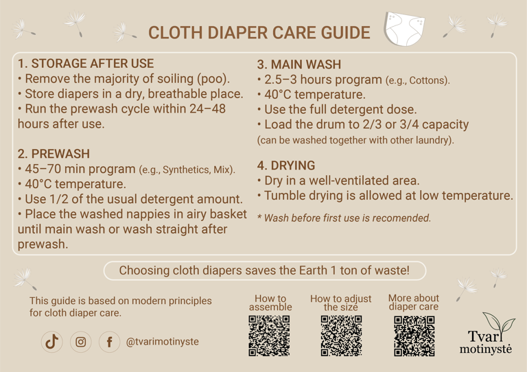 Cloth diaper care guide