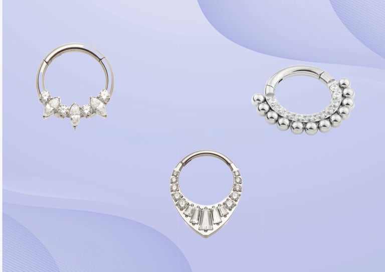 Premium titanium daith piercing ring Montrose & Stonehaven