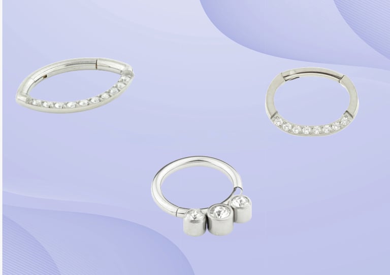 Minimalist daith piercing jewellery style Montrose & Stonehaven