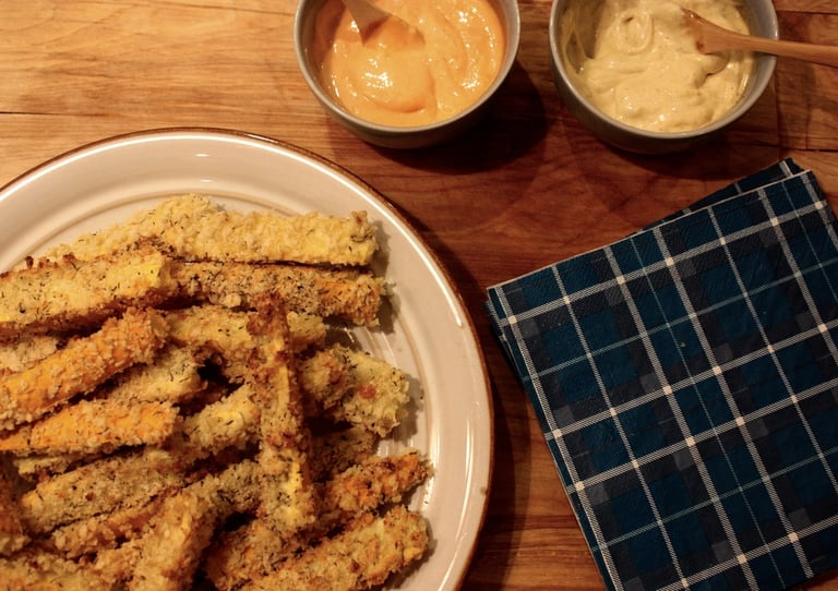zucchini fingers with dip