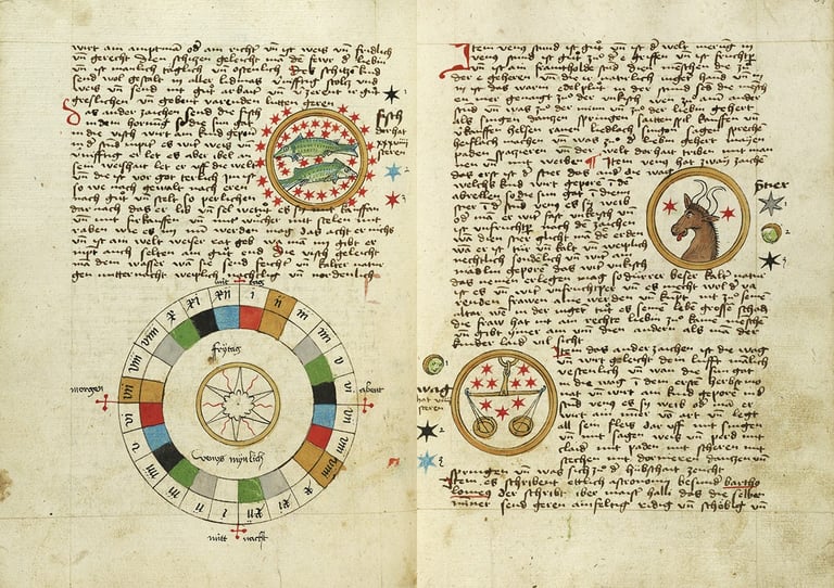 Pages from a Book on Astronomical Miscellany, written shortly after 1464