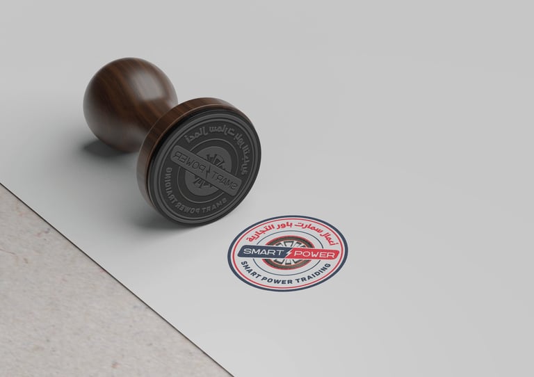 a stamp on a piece of paper