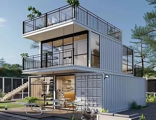 double story shipping container home