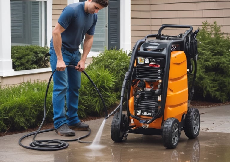 Three workers are painting the exterior of a building with a weathered wooden facade in a light mint green color. They are wearing white uniforms with logos on the back. The building has large white script letters spelling out 'Bar & Grill.' A ladder is leaning against the wall, and the sign appears to be in the process of being refurbished.