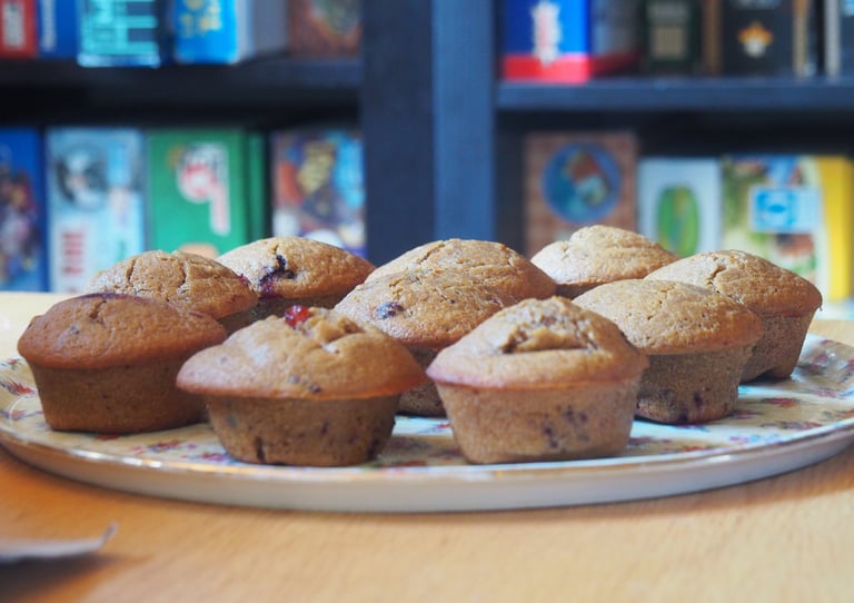 Muffins sains, sans gluten et mieux sucré aux canneberges 