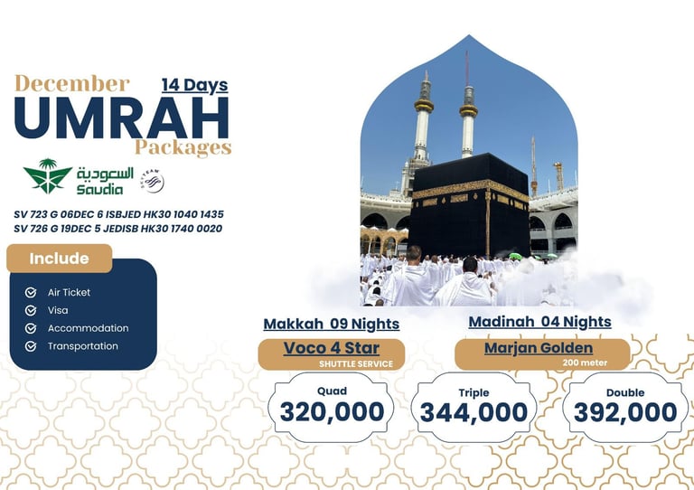 06 Dec Umrah package