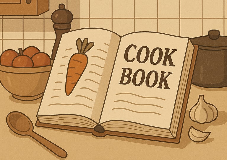 a cartoon cookbook