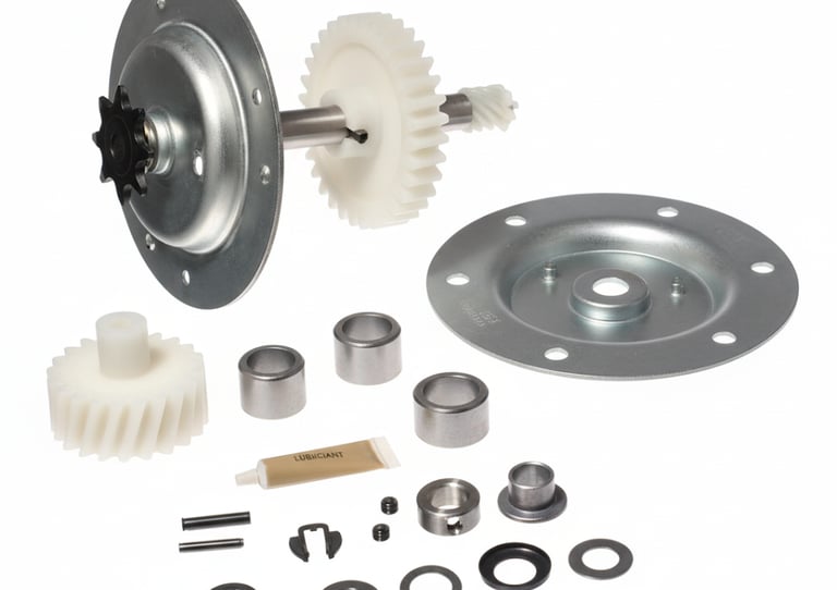 picture of a garage door opener gear and its components