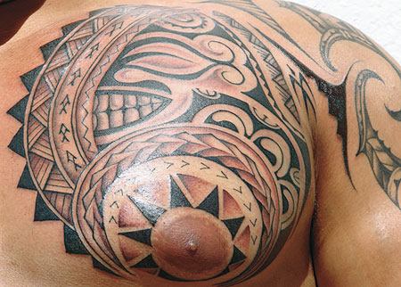 polynesian tattoo design chest melbourne perth sydney bbrisbane kalia tattoo