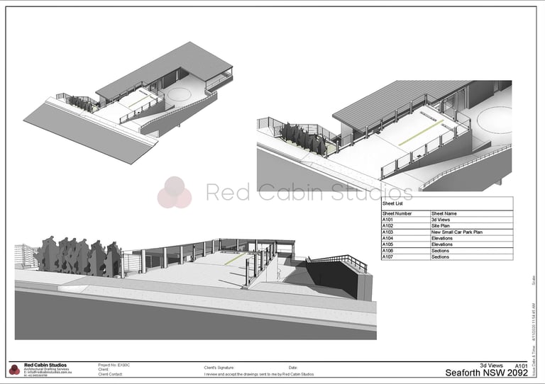 Car Parking_Architectural Drafting_Council DA Approval_Red Cabin Studios