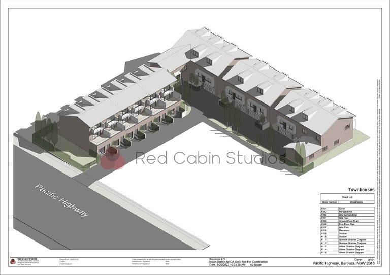 Townhouses_Architectural Drafting_Council DA Approval_Red Cabin Studios