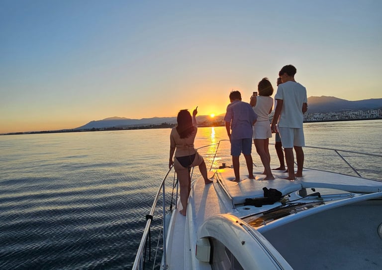 magic sunset in marbella