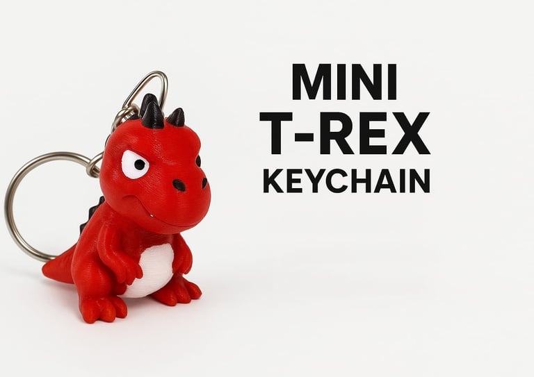 Keychain, Mini Angry Dino, 3D baskı, Anahtarlık