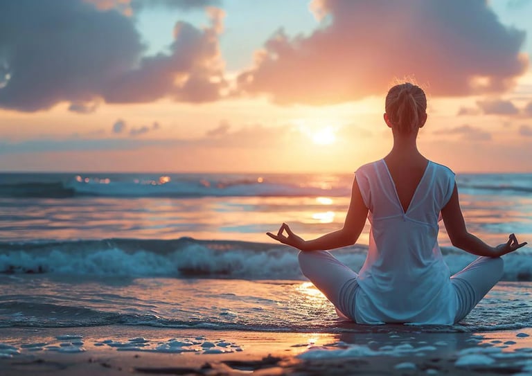 mujer meditando