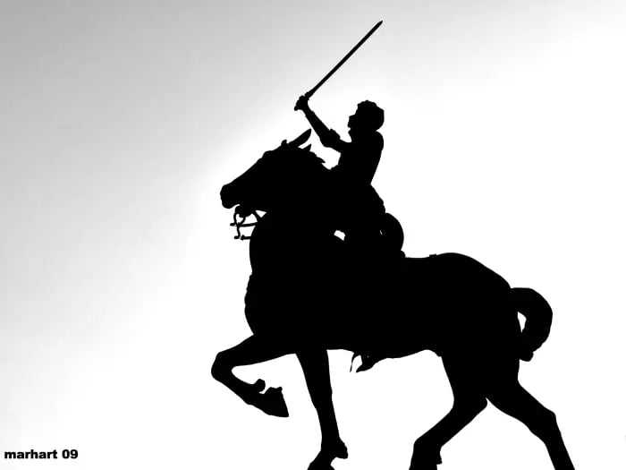 Jeanne d'Arc, ombre chinoise, parc.
