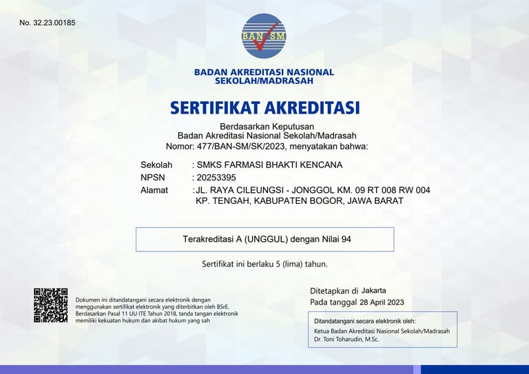 Sertifikat Akreditasi